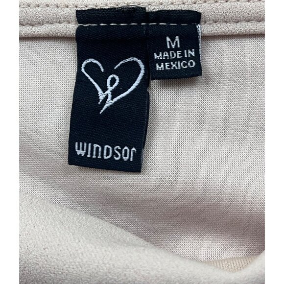 Windsor Y2K Milkmaid Crop Top Womens Medium Ivory Solid Balloon Sleeve Peasant - Picture 6 of 10